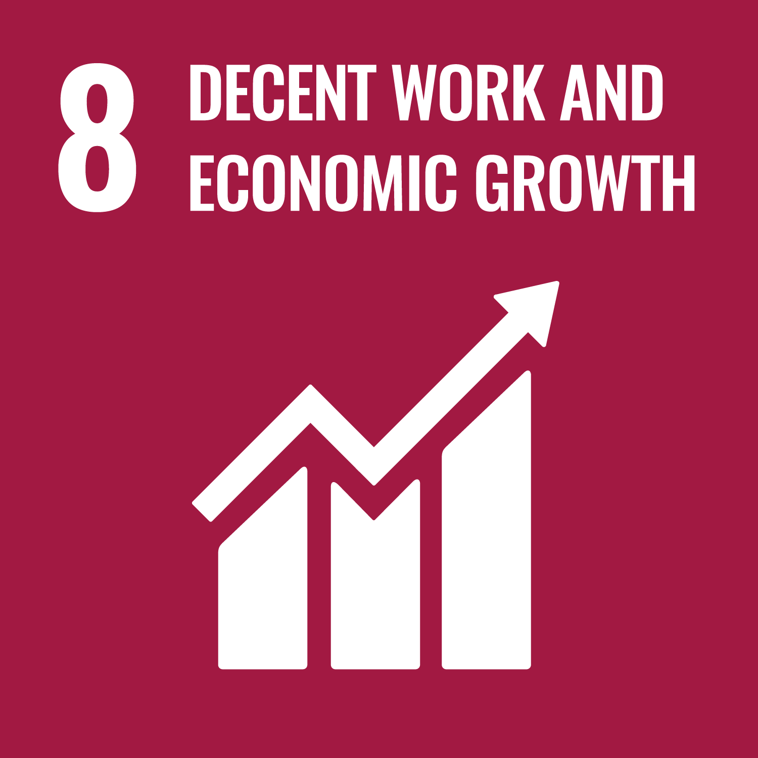 SDG 8 Icon - Decent work and economic growth