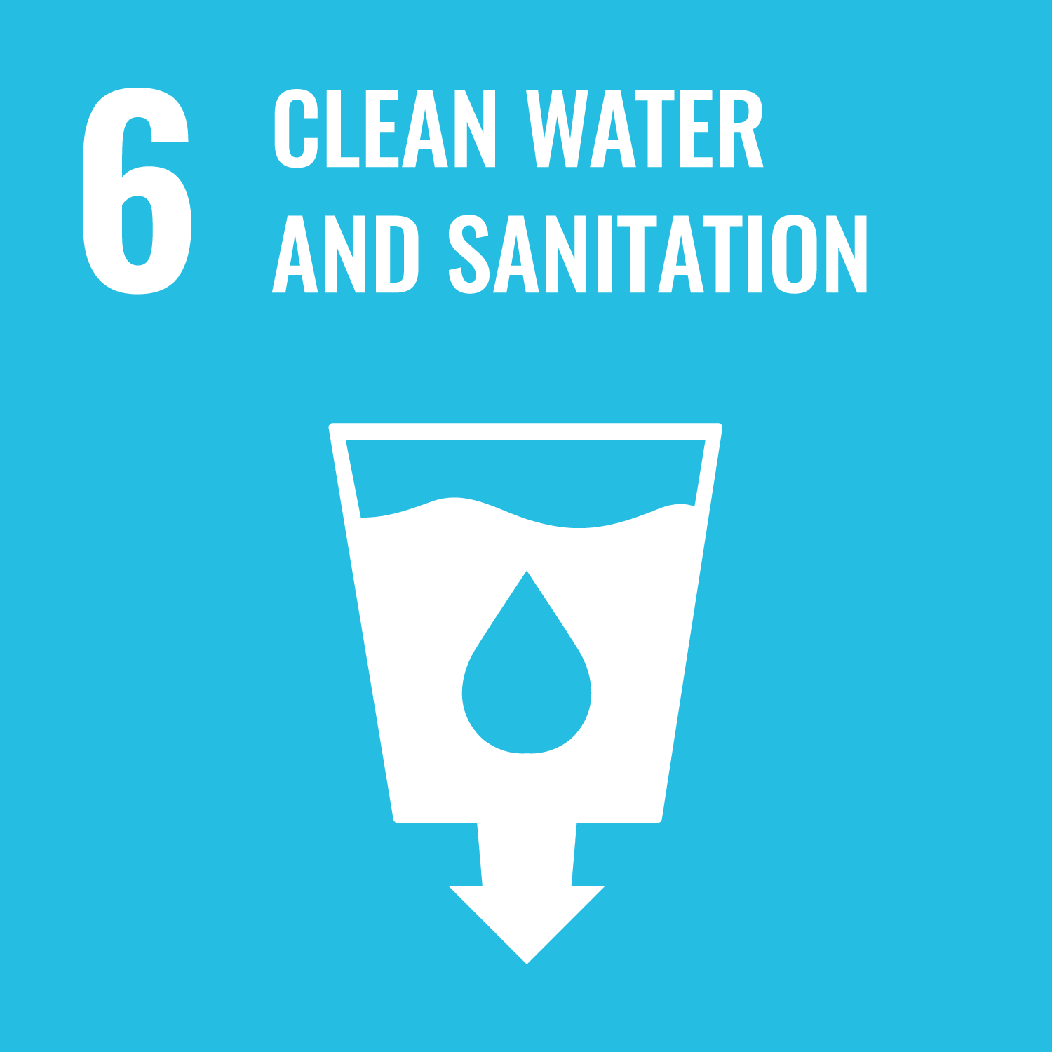 SDG 6 icon - Clean Water and Sanitation