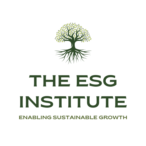The ESG logo. Text read ESG Institute, enabling sustainable growth
