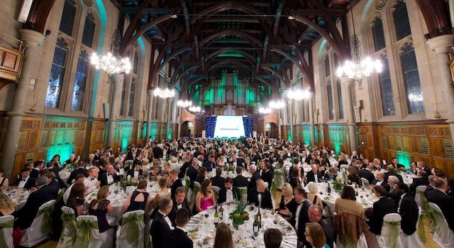 Over 360 Green Gown Awards guests in the stunning Whitworth Hall, The University of Manchester