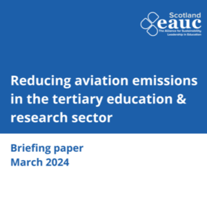 Reducing aviation emissions in the tertiary education and research sector series: briefing paper