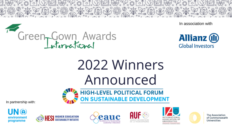 International Green Gown Award Winners 2022
