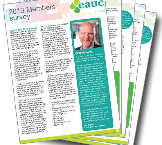 EAUC Member survey results 2013