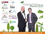 Professor Iain Stewart MBE (here with EAUC CEO, Iain Patton) announced the Green Gown Award 2013 Winners