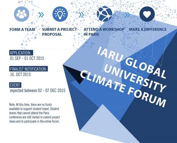 Call for university student climate change proposals - Global Challenges, Local Solutions