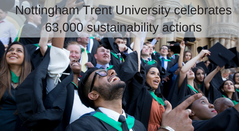 Nottingham Trent University records 63,000 positive sustainability and wellbeing actions