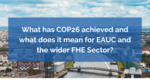 Post COP26 - EAUC's Reflections