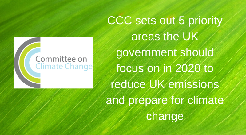 CCC urges UK to prioritise Climate Change action in 2020