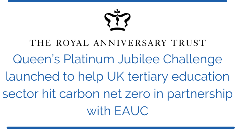 Queen’s Platinum Jubilee Challenge launched to help the sector hit carbon net zero