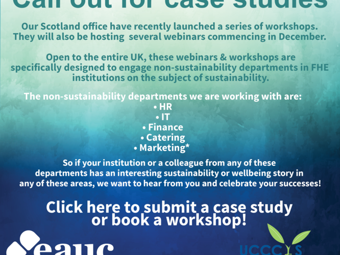 EAUC-Scotland launch UK-wide workshop series to engage Professional Departments