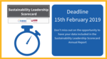 Sustainability Leadership Scorecard Deadline