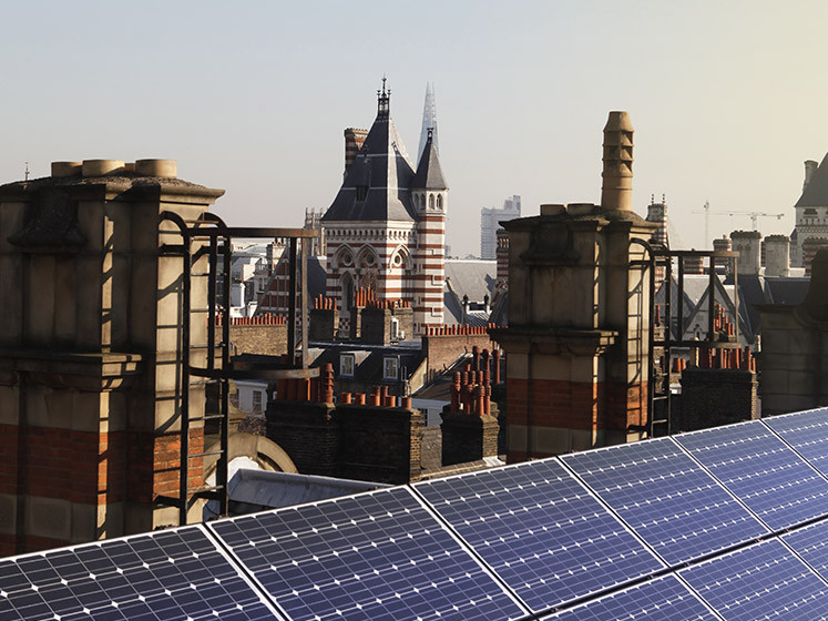 Solar Panels at LSE32 Lincoln's Inn Fields Buildings